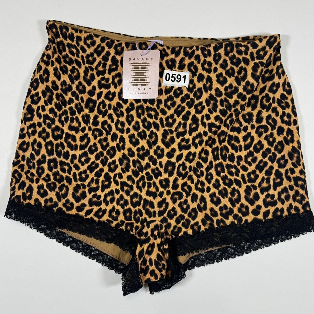 Savage X Fenty By Rihanna Cotton Essentials Lace-Trim Boy Short Panty XL NEW